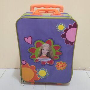 Barbie Purple Kids Rolling Suitcase Luggage 2009 Mattel